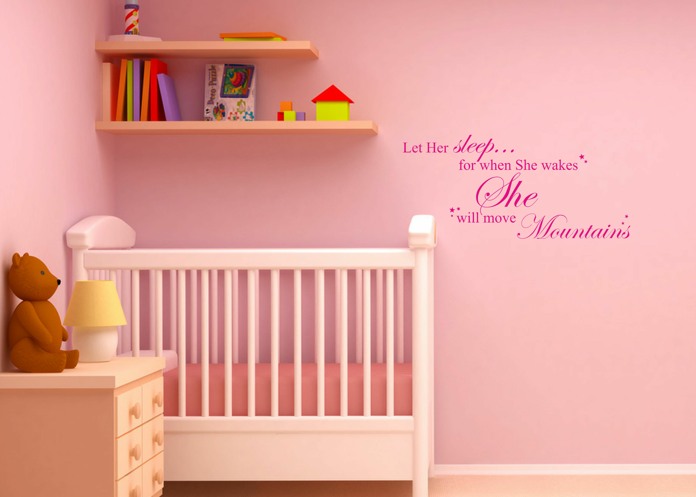 wall decal let them sleep for when they wake